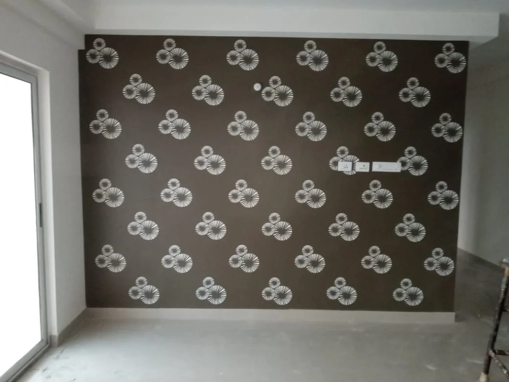 Wheels of fortune stencil design for Living Room