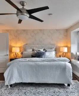 bedroom design texture wall painting idea