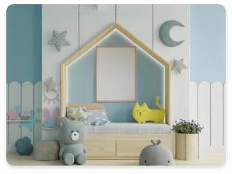 kids bedroom wall painting design idea