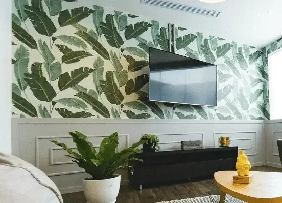 living room nature design painting ideas