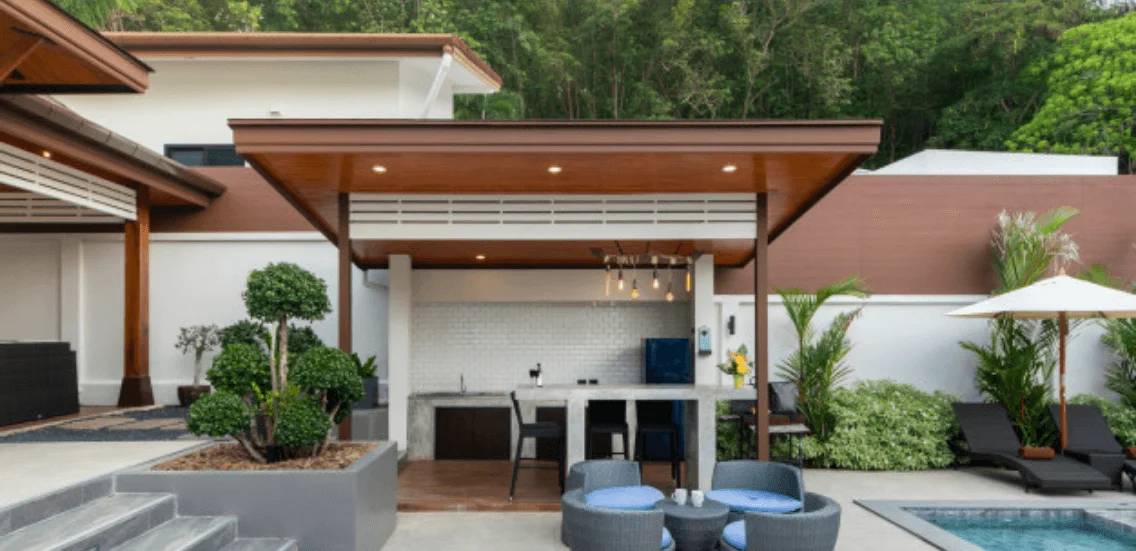 outdoor swimming pool with counter bar pool design painting ideas
