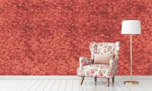 living room wall painting stencil idea