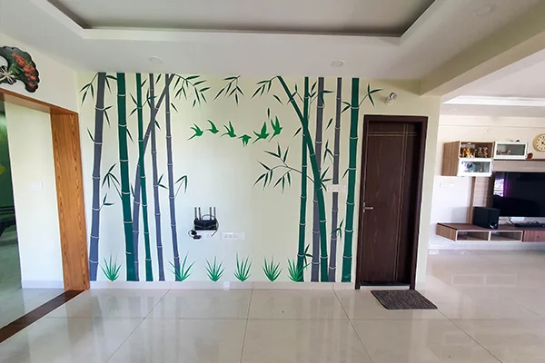 bamboo wall stencil - Aapka Painter