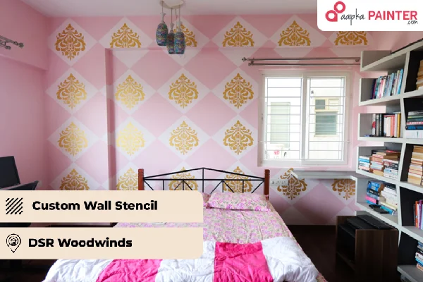 Bedroom Wall Stencil Design - Aapka Painter
