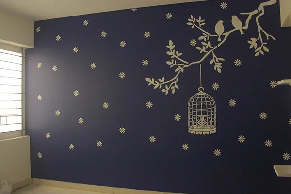 birds love wall stencil - Aapka Painter