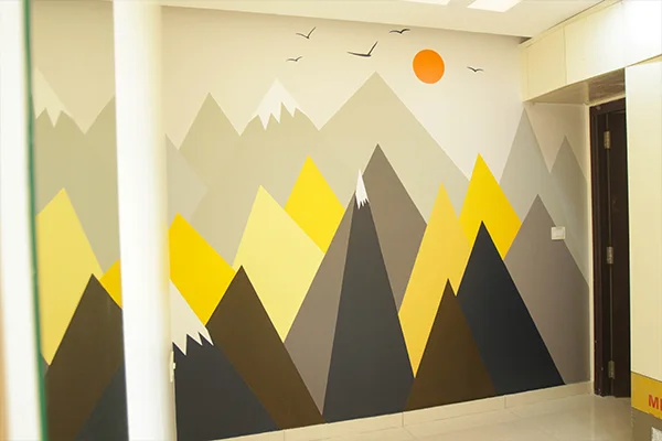 Kids Bedroom cute mountain kids room wall art 