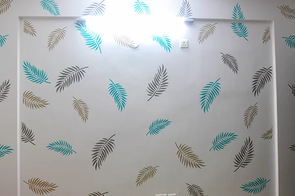 fern master bedroom wall design - Aapka Painter