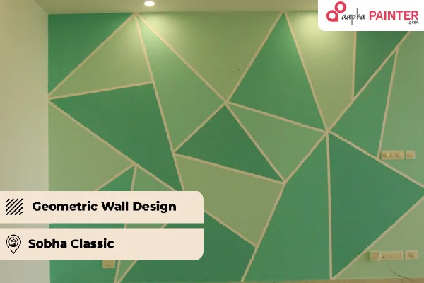  Simple Geometric Wall Design paint - Aapka Painter