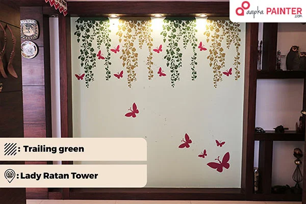 Living Room Trailing Green Wall Painting 