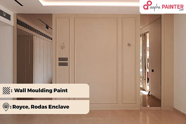 Living Room Wall Moulding Paint 